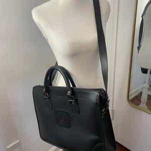 Ghurka Marley Hodgson No. 60 Black Leather Briefcase Laptop Bag
